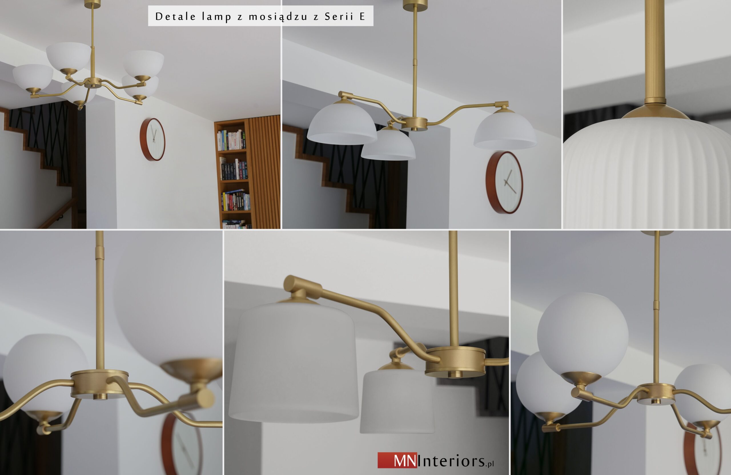 Prosta nowoczesna złota lampa wisząca ER-S1B-15 - obrazek 2